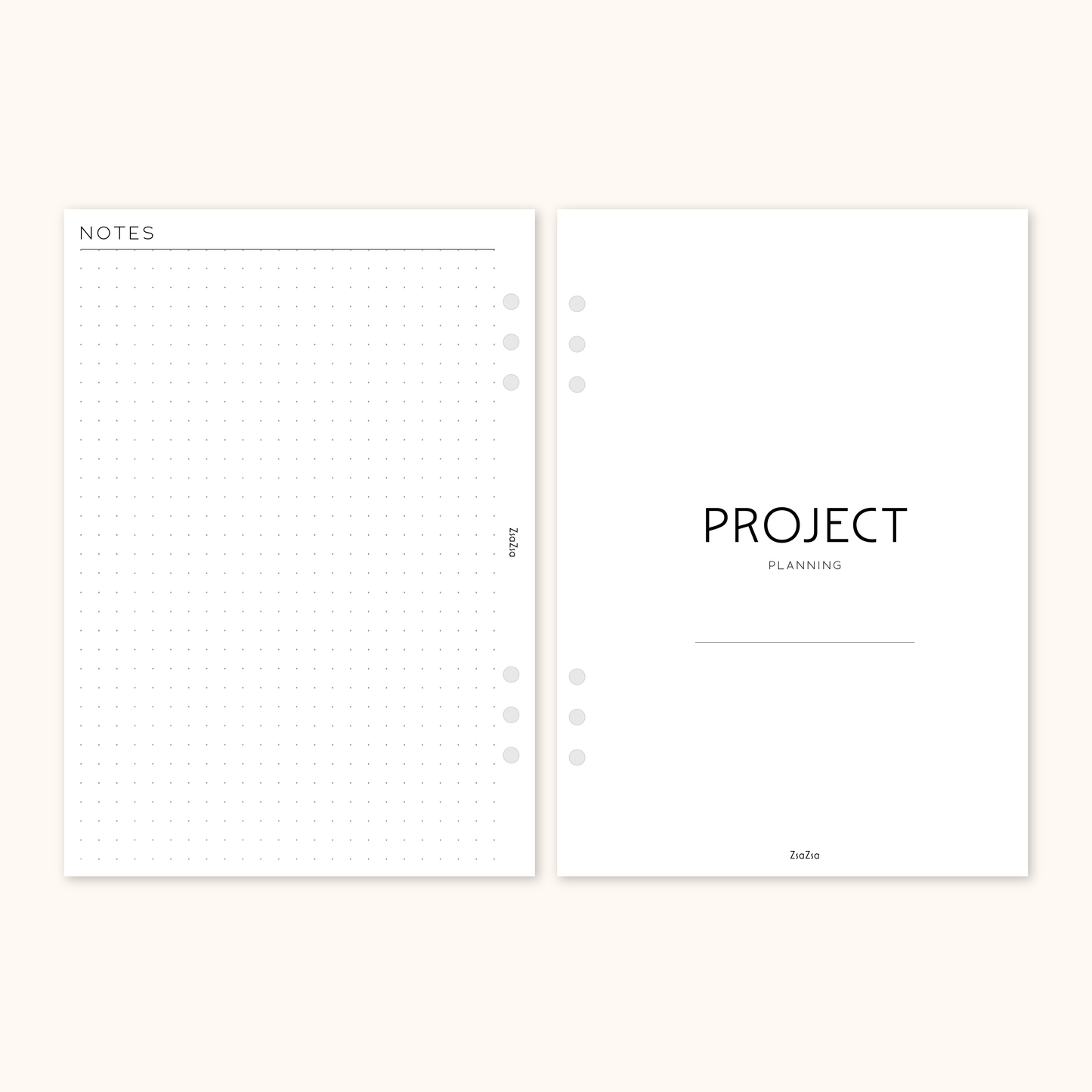 Client Project Plan Planner Insert