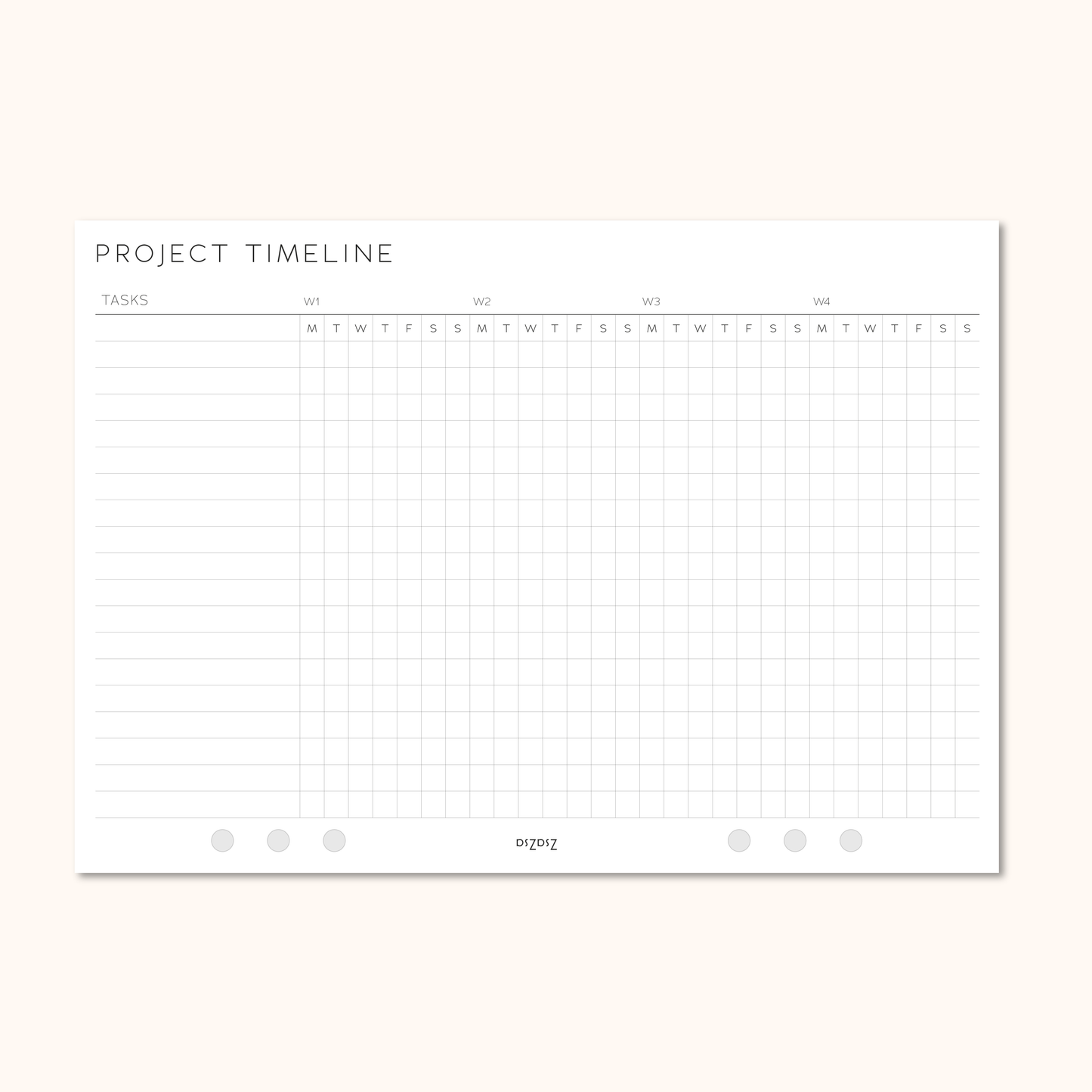 Client Project Plan Planner Insert