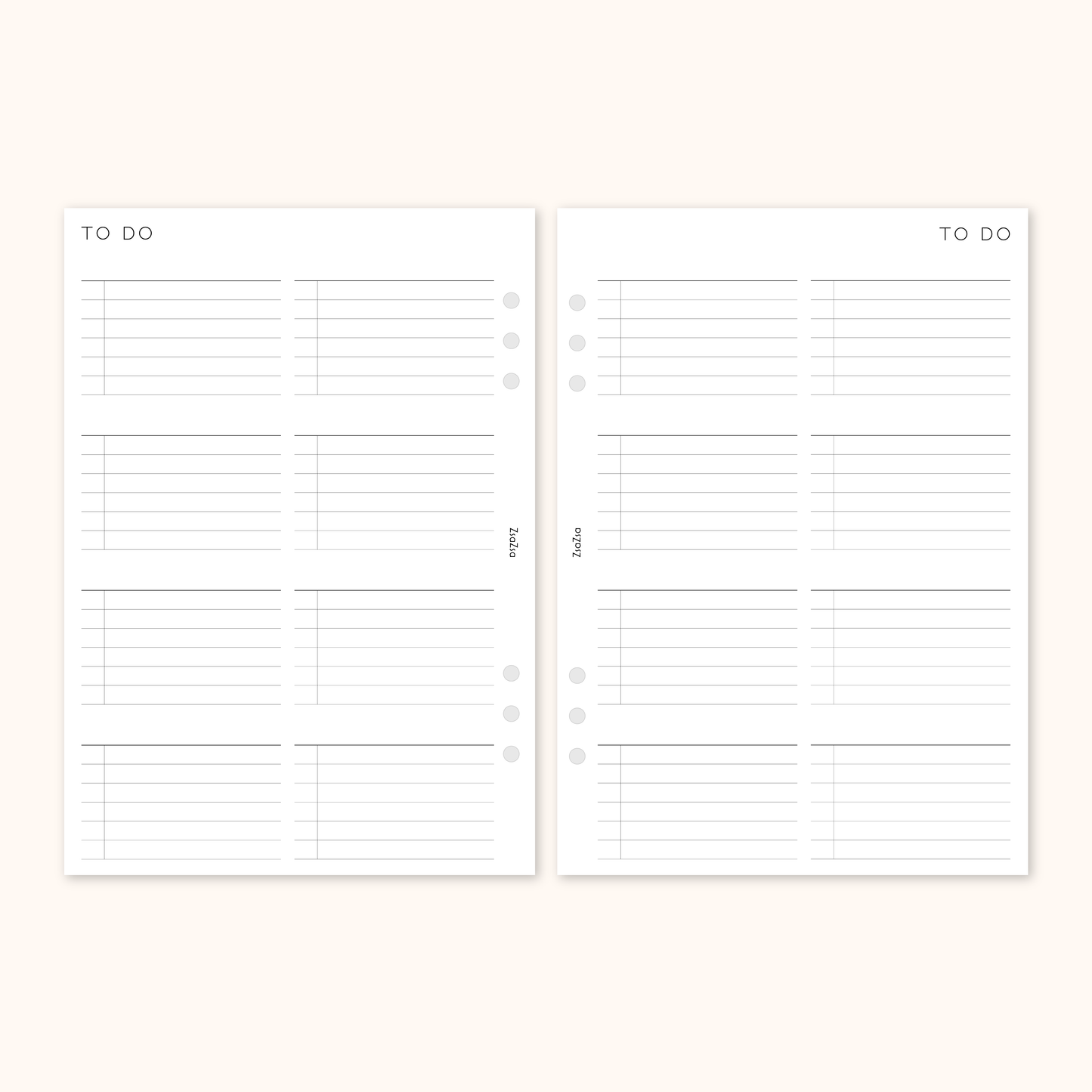 To Do List Planner Insert With 8 Categories