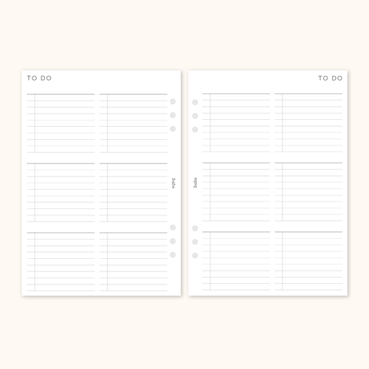 To Do List Planner Insert With 6 Categories